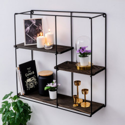 Estante de pared Lilac nogal negro Practica Hogar