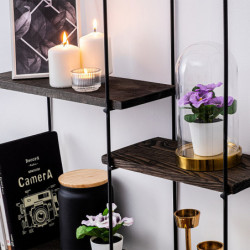 Estante de pared Lilac nogal negro Practica Hogar