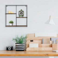 Estante de pared Lilac nogal negro Practica Hogar