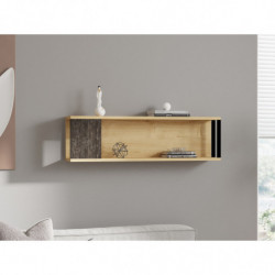 Estante de pared Meedo pino atlántico antracita Practica Hogar
