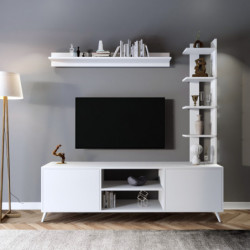 Mueble TV Menevish L3010 blanco Practica Hogar