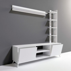Mueble TV Menevish L3010 blanco Practica Hogar