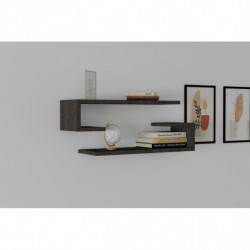 Estante de pared Eldo gris oscuro negro Practica Hogar
