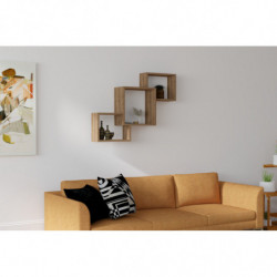 Estante de pared Silver nogal Practica Hogar