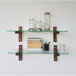 Estante de pared R200 nogal Practica Hogar