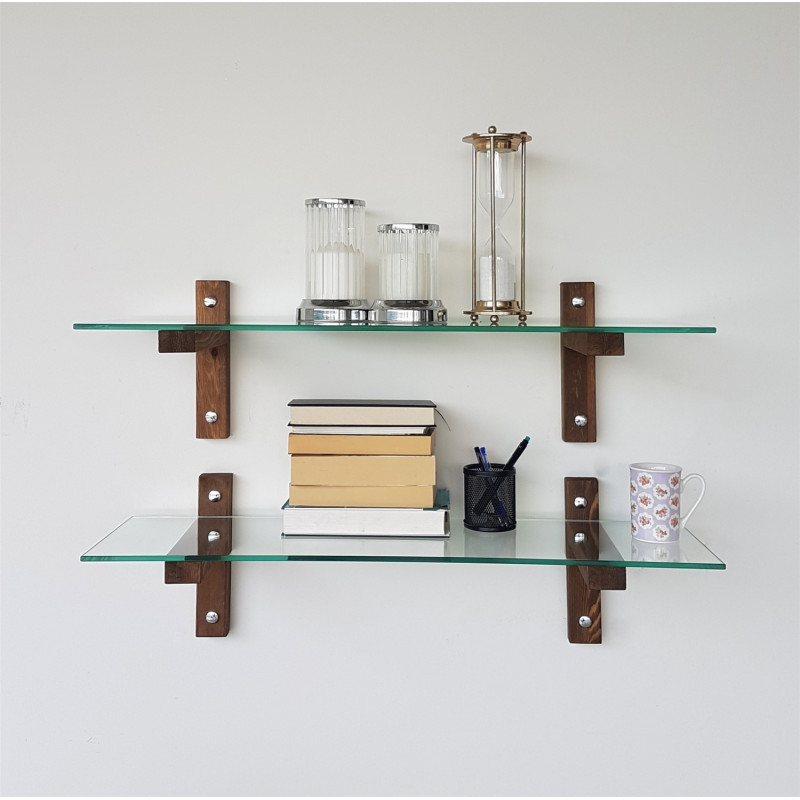 Estante de pared R200 nogal Practica Hogar Estante de pared R200 nogal Practica Hogar