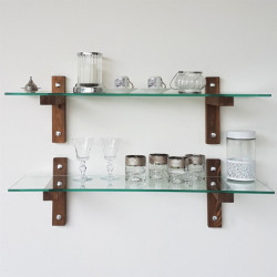 Estante de pared R200 nogal Practica Hogar