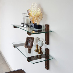 Estante de pared R200 nogal Practica Hogar