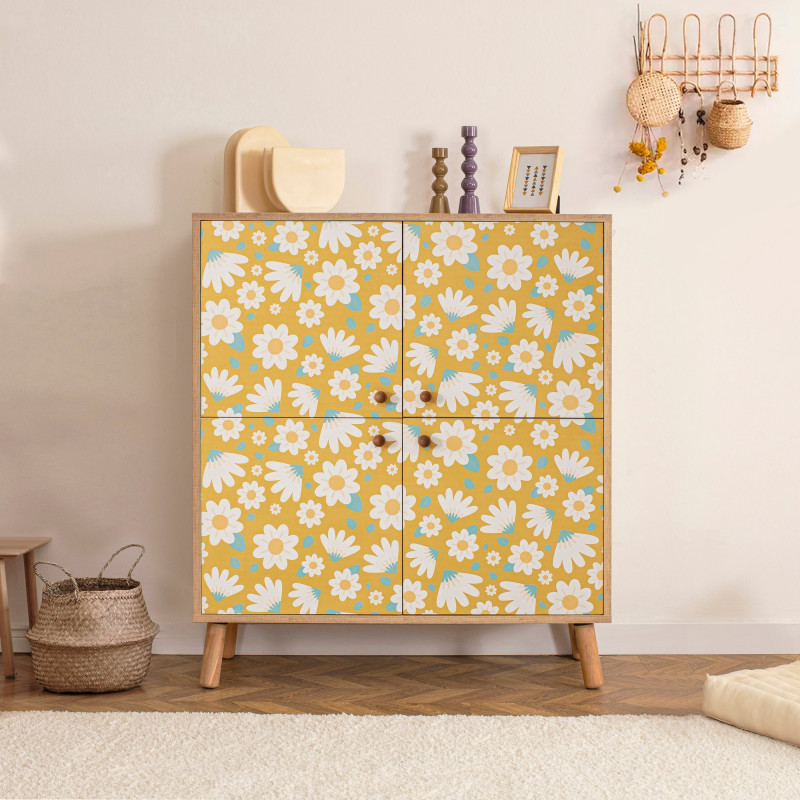 Mueble auxiliar Multilüx Posy sonomano amarillo blanco Practica Hogar Mueble auxiliar Multilüx Posy sonomano amarillo blanco Practica Hogar
