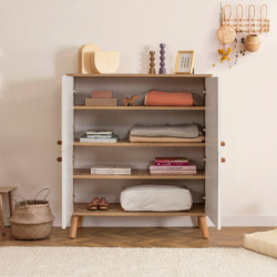 Mueble auxiliar Multilüx Posy sonomano amarillo blanco Practica Hogar