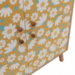 Mueble auxiliar Multilüx Posy sonomano amarillo blanco Practica Hogar