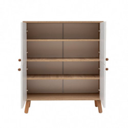 Mueble auxiliar Multilüx Posy sonomano amarillo blanco Practica Hogar