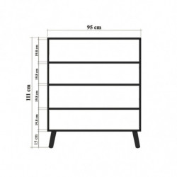 Mueble auxiliar Multilüx Posy sonomano amarillo blanco Practica Hogar
