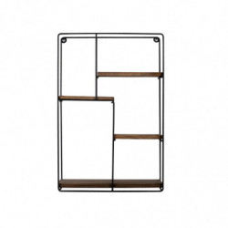 Estante de pared Lotus nogal negro Practica Hogar
