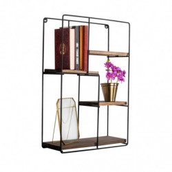 Estante de pared Lotus nogal negro Practica Hogar