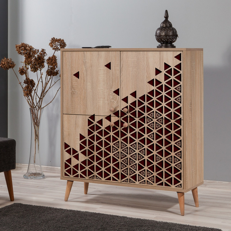 Mueble auxiliar Multilux-122 sonoma roble Practica Hogar Mueble auxiliar Multilux-122 sonoma roble Practica Hogar