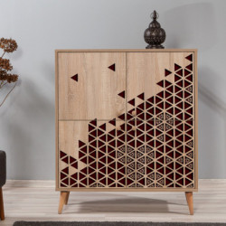 Mueble auxiliar Multilux-122 sonoma roble Practica Hogar