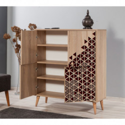 Mueble auxiliar Multilux-122 sonoma roble Practica Hogar