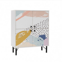 Mueble auxiliar Multilüx Dot multicolor Practica Hogar