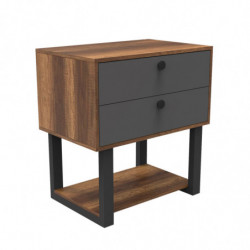 Cajonera MN03-BA antracita nogal Practica Hogar