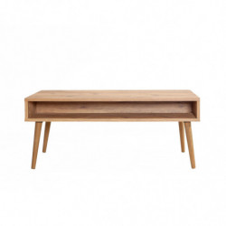 Mesa de centro Viva-766 pino atlántico negro rojo Practica Hogar