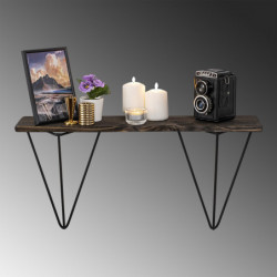 Estante de pared Gladiolus nogal oscuro negro Practica Hogar