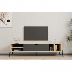 Mueble TV Ponza zafiro roble antracita Practica Hogar