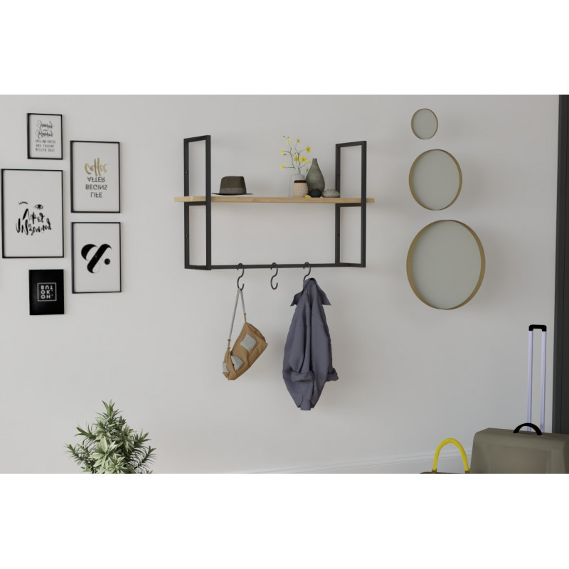 Estante de pared Able roble zafiro Practica Hogar Estante de pared Able roble zafiro Practica Hogar