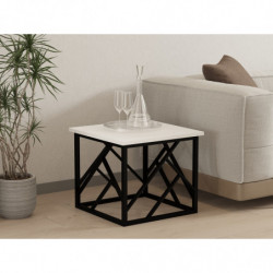 Mesa de centro WodaMetal metal blanco Practica Hogar