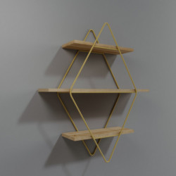 Estante de pared Bonn L2056 roble oro Practica Hogar