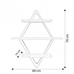 Estante de pared Bonn L2056 roble oro Practica Hogar