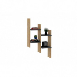 Estante de pared Su antracita roble Practica Hogar