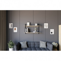 Estante de pared Abat roble zafiro Practica Hogar