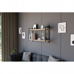 Estante de pared Abat roble zafiro Practica Hogar