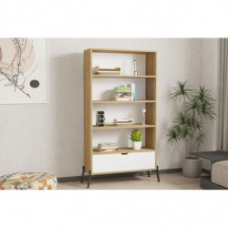 Librería Numana zafiro roble blanco Practica Hogar