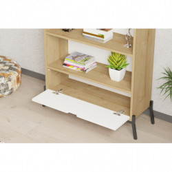 Librería Numana zafiro roble blanco Practica Hogar