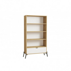 Librería Numana zafiro roble blanco Practica Hogar