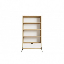 Librería Numana zafiro roble blanco Practica Hogar