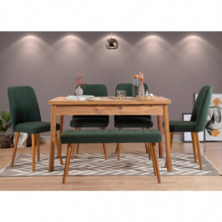 Mesa comedor Costa Masa pino atlántico Practica Hogar