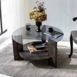 Mesa de centro Mondo antracita marrón oscuro Practica Hogar