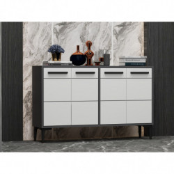 Mueble TV Stria Antracita Blanco Practica Hogar