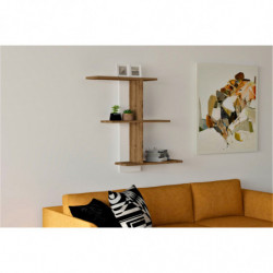 Estante de pared Bahro nogal Practica Hogar