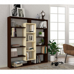 Librería Ample roble marrón Practica Hogar
