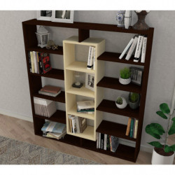 Librería Ample roble marrón Practica Hogar