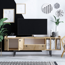 Mueble TV Antares roble zafiro Practica Hogar