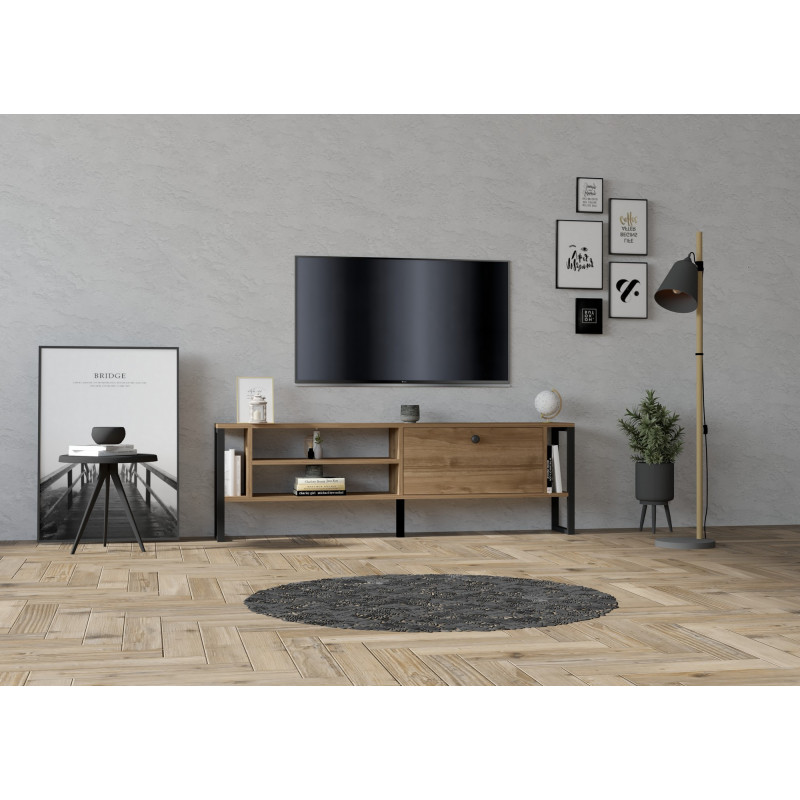 Mueble TV Asrın nogal Practica Hogar Mueble TV Asrın nogal Practica Hogar