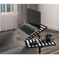 Escritorio de laptop Glen 768 blanco negro Practica Hogar