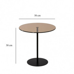 Mesa auxiliar Chill bronce negro Practica Hogar