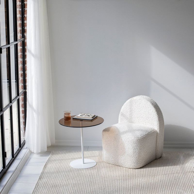 Mesa auxiliar Chill bronce blanco Practica Hogar