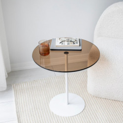 Mesa auxiliar Chill bronce blanco Practica Hogar